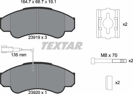 Textar 2391901 - Set placute frana,frana disc aaoparts.ro