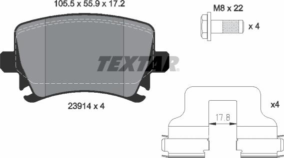 Textar 2391401 - Set placute frana,frana disc aaoparts.ro