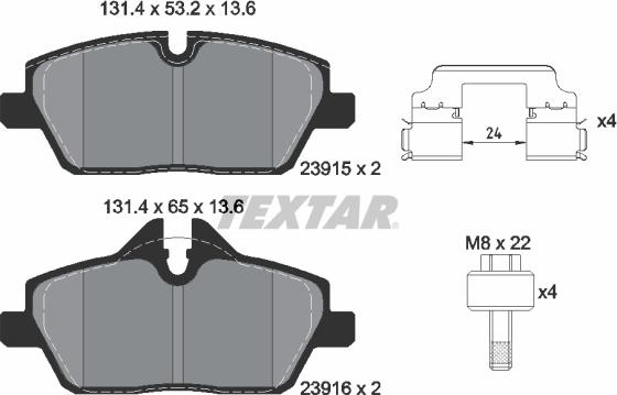 Textar 2391508 - Set placute frana,frana disc aaoparts.ro