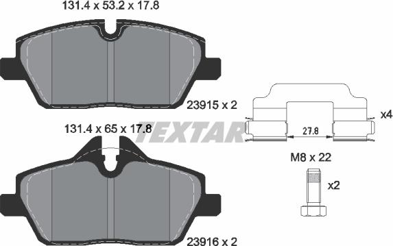 Textar 2391503 - Set placute frana,frana disc aaoparts.ro