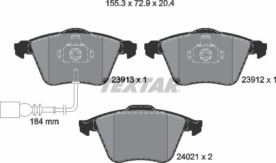 Textar 2391301 - Set placute frana,frana disc aaoparts.ro