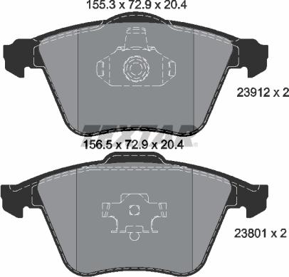 Textar 2391202 - Set placute frana,frana disc aaoparts.ro