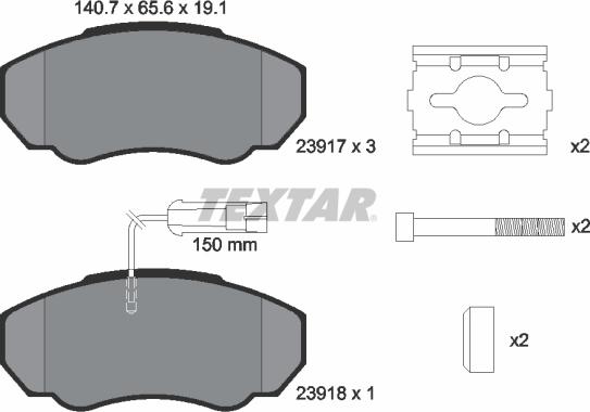 Textar 2391701 - Set placute frana,frana disc aaoparts.ro