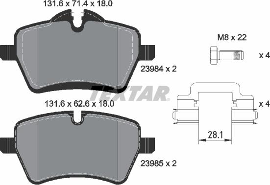 Textar 2398404 - Set placute frana,frana disc aaoparts.ro