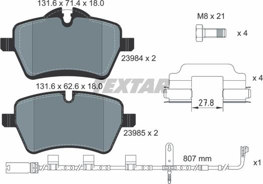 Textar 2398406 - Set placute frana,frana disc aaoparts.ro