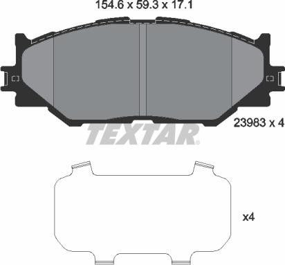 Textar 2398301 - Set placute frana,frana disc aaoparts.ro