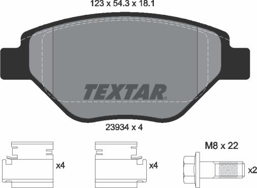 Textar 2393401 - Set placute frana,frana disc aaoparts.ro