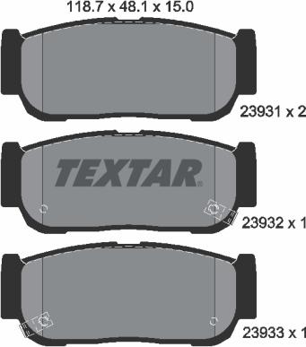 Textar 2393101 - Set placute frana,frana disc aaoparts.ro