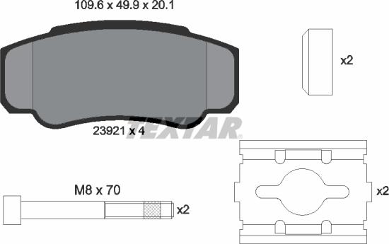 Textar 2392101 - Set placute frana,frana disc aaoparts.ro