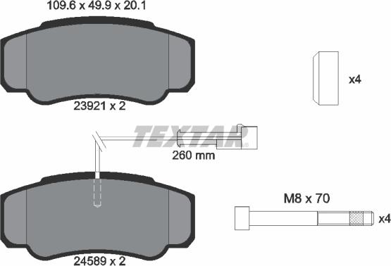 Textar 2392103 - Set placute frana,frana disc aaoparts.ro