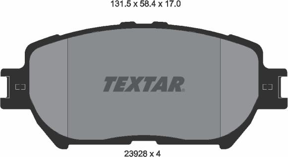 Textar 2392801 - Set placute frana,frana disc aaoparts.ro