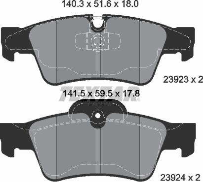 Textar 2392302 - Set placute frana,frana disc aaoparts.ro