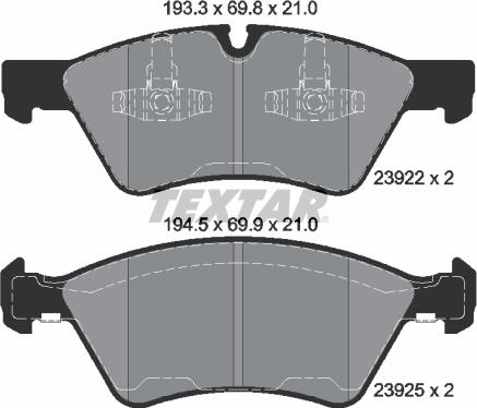 Textar 2392201 - Set placute frana,frana disc aaoparts.ro