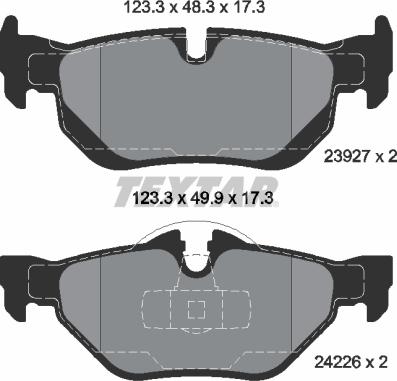 Textar 2392701 - Set placute frana,frana disc aaoparts.ro