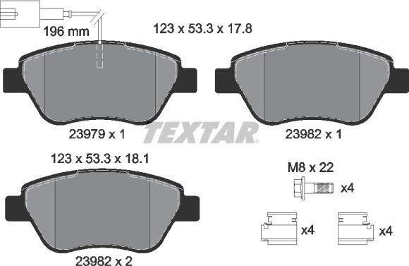 Textar 2397901 - Set placute frana,frana disc aaoparts.ro