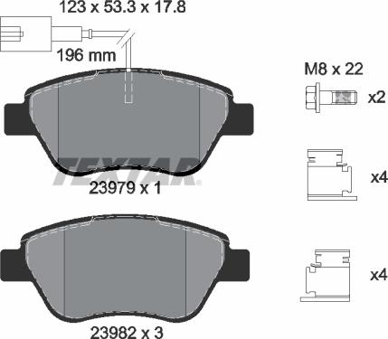 Textar 2397903 - Set placute frana,frana disc aaoparts.ro