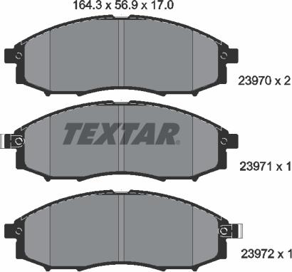 Textar 2397001 - Set placute frana,frana disc aaoparts.ro