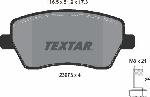 Textar 2397301 - Set placute frana,frana disc aaoparts.ro