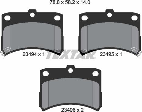 Textar 2349402 - Set placute frana,frana disc aaoparts.ro