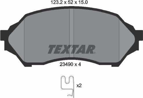 Textar 2349002 - Set placute frana,frana disc aaoparts.ro