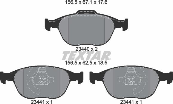 Textar 2344004 - Set placute frana,frana disc aaoparts.ro