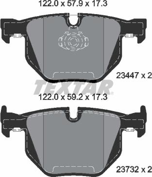 Textar 2344704 - Set placute frana,frana disc aaoparts.ro