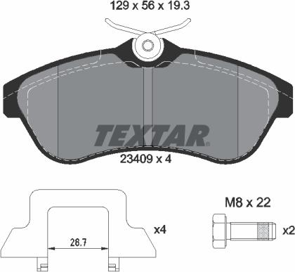 Textar 2340902 - Set placute frana,frana disc aaoparts.ro