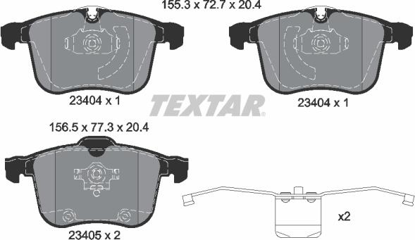 Textar 2340404 - Set placute frana,frana disc aaoparts.ro