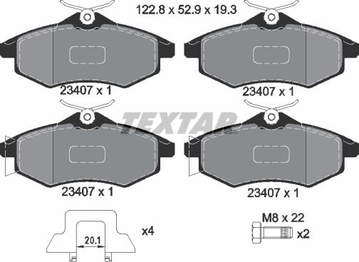 Textar 89006500 - Set frana, frana disc aaoparts.ro