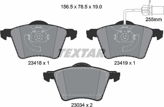 Textar 2341801 - Set placute frana,frana disc aaoparts.ro