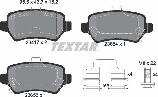 Textar 2341703 - Set placute frana,frana disc aaoparts.ro