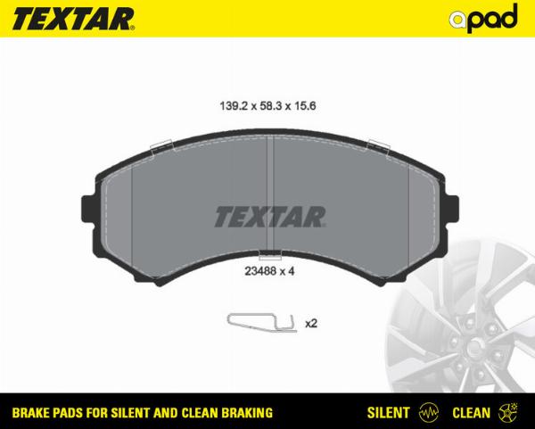 Textar 2348801SC - Set placute frana,frana disc aaoparts.ro