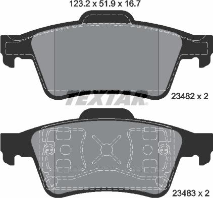 Textar 2348202 - Set placute frana,frana disc aaoparts.ro