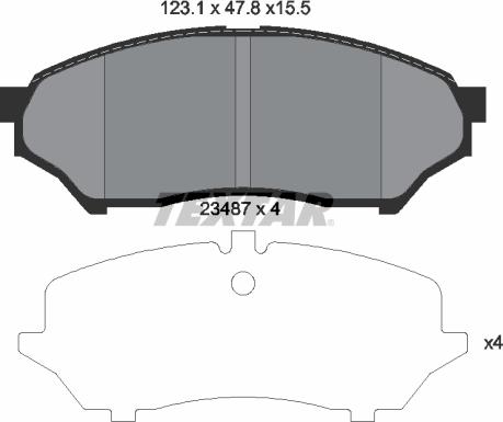 Textar 2348701 - Set placute frana,frana disc aaoparts.ro