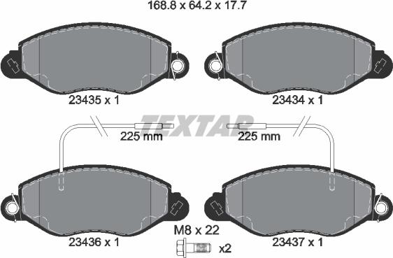 Textar 2343501 - Set placute frana,frana disc aaoparts.ro