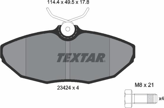 Textar 2342401 - Set placute frana,frana disc aaoparts.ro