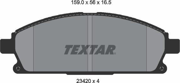 Textar 2342004 - Set placute frana,frana disc aaoparts.ro