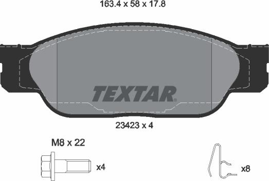 Textar 2342301 - Set placute frana,frana disc aaoparts.ro