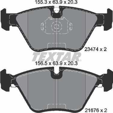 Textar 2347402 - Set placute frana,frana disc aaoparts.ro