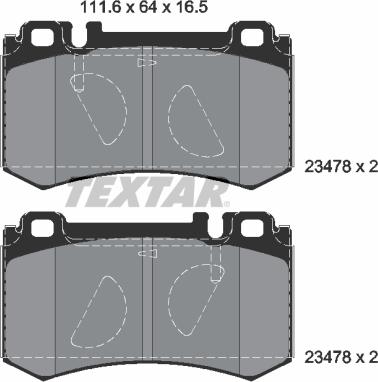 Textar 2347801 - Set placute frana,frana disc aaoparts.ro