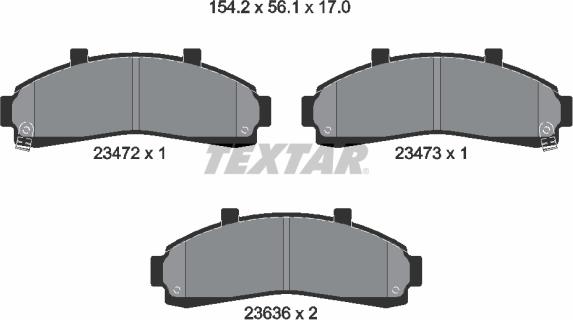 Textar 2347201 - Set placute frana,frana disc aaoparts.ro