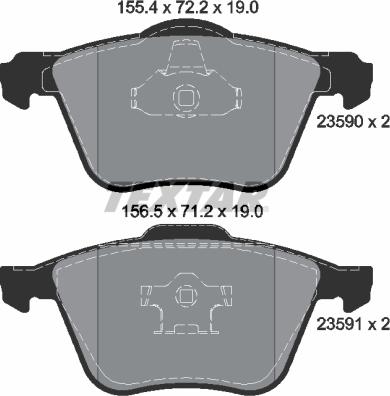 Textar 2359001 - Set placute frana,frana disc aaoparts.ro