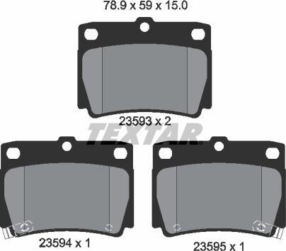 Textar 2359301 - Set placute frana,frana disc aaoparts.ro