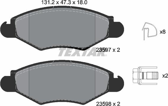 Textar 2359703 - Set placute frana,frana disc aaoparts.ro