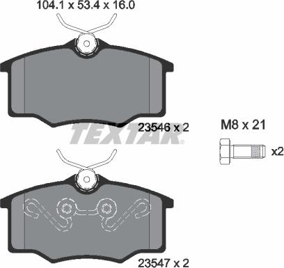 Textar 2354601 - Set placute frana,frana disc aaoparts.ro