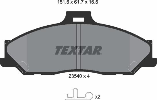 Textar 2354001 - Set placute frana,frana disc aaoparts.ro