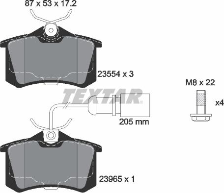 Textar 2355403 - Set placute frana,frana disc aaoparts.ro