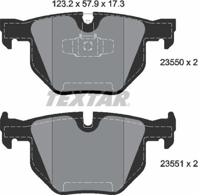 Textar 2355001 - Set placute frana,frana disc aaoparts.ro