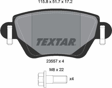 Textar 2355701 - Set placute frana,frana disc aaoparts.ro