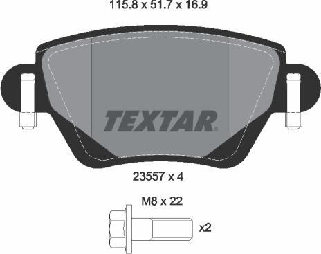 Textar 2355702 - Set placute frana,frana disc aaoparts.ro